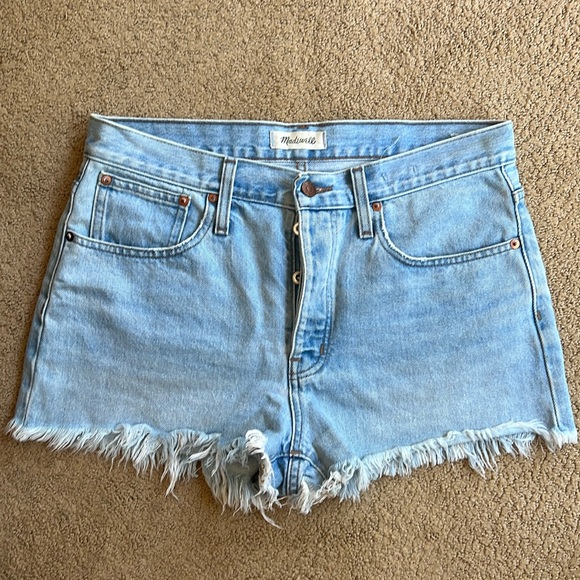 Madewell Pants - MADEWELL relaxed denim cut off shorts size 29